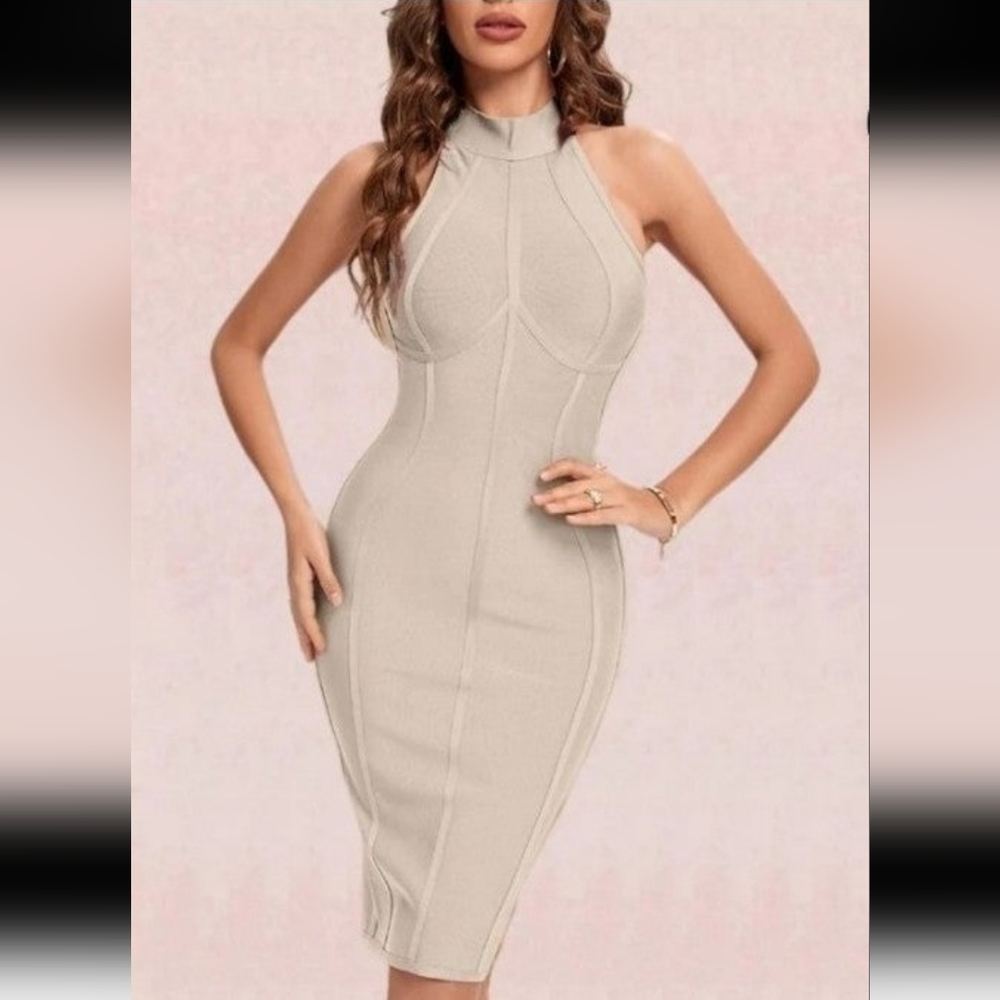 NWT- Taupe Windsor Dress